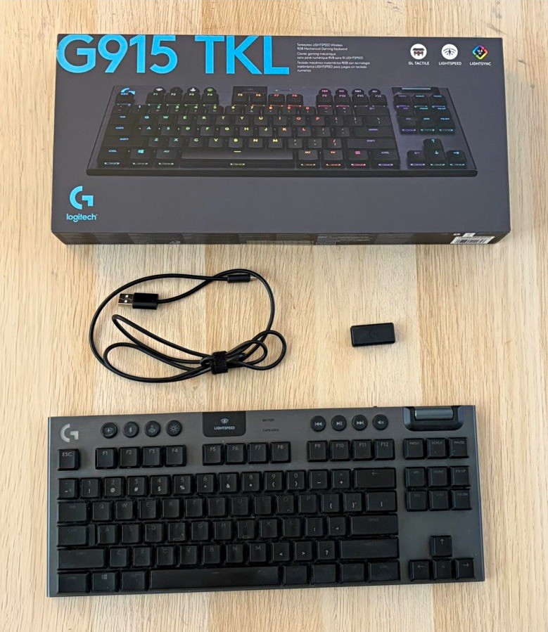 Logitech G915 TKL Wireless RGB Illuminated Mechanical Gaming Keyboard Black