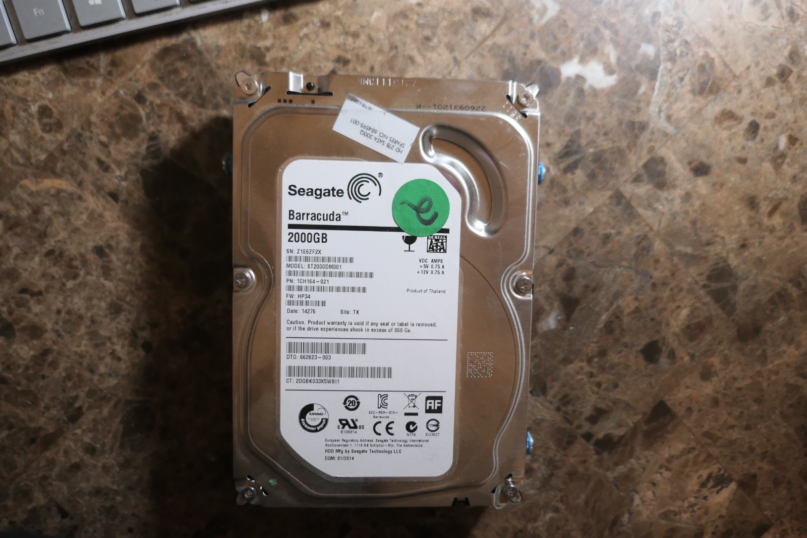 Seagate Barracuda 2TB 3.5" SATA III Internal Hard Drive (ST2000DM001)
