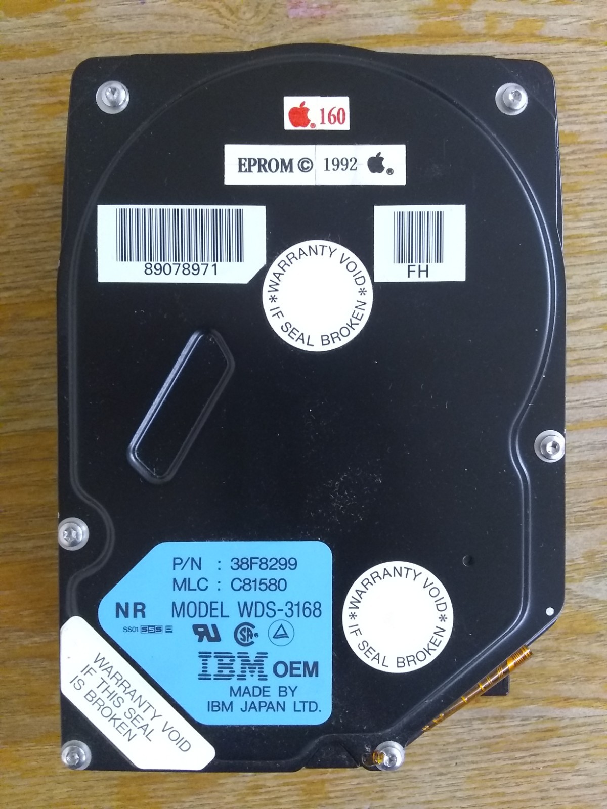 Apple Mac OEM: IBM WDS-3168, TESTED GOOD, 160MB 50-Pin SCSI Drive
