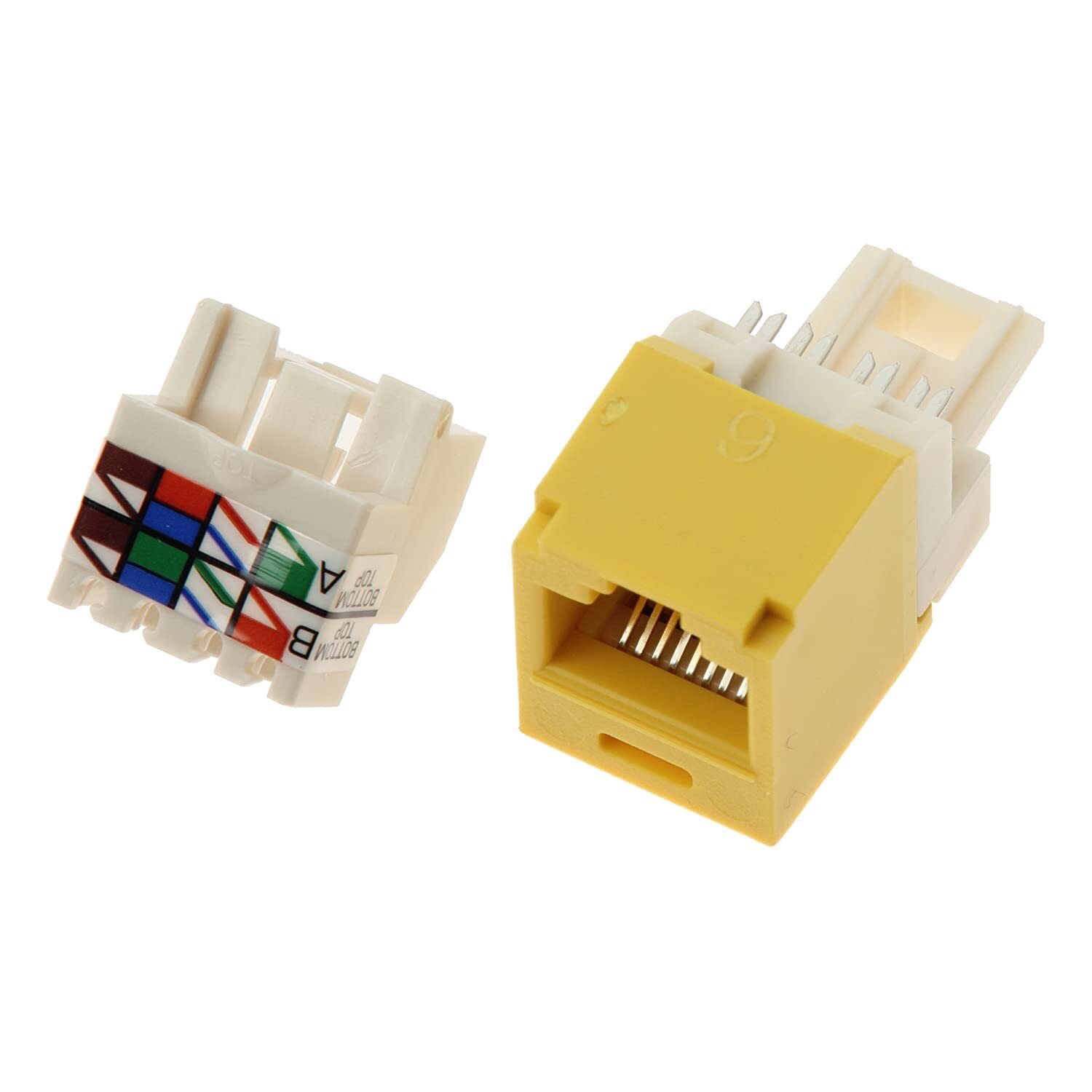 CJ688TPYL  Panduit TX6 Plus Cat6 UTP Jacks Module RJ45 Yellow CJ688 ⭐LOT OF 46⭐
