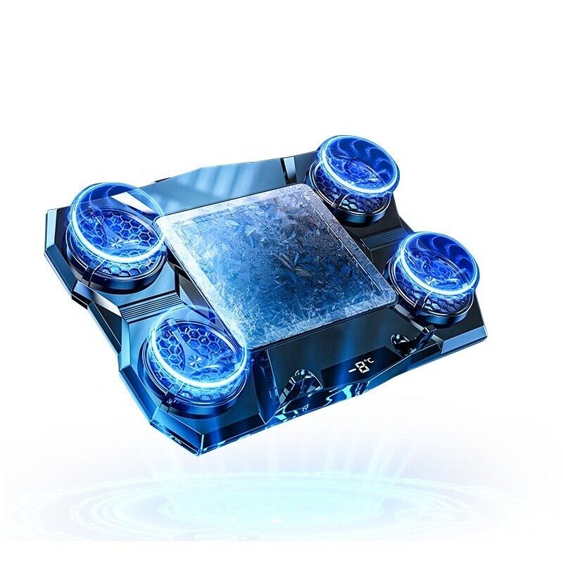 Gaming Laptop Cooling Fan Semiconductor Notebook Cooler RGB Stand Phone Holder