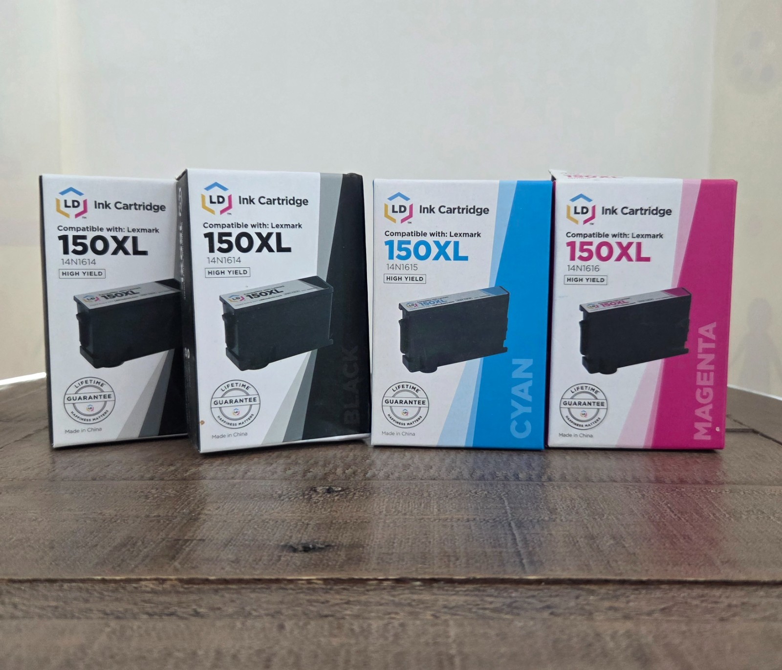 LD Compatible Ink Cartridge Replacement for Lexmark 150XL High Yield, 4 pack