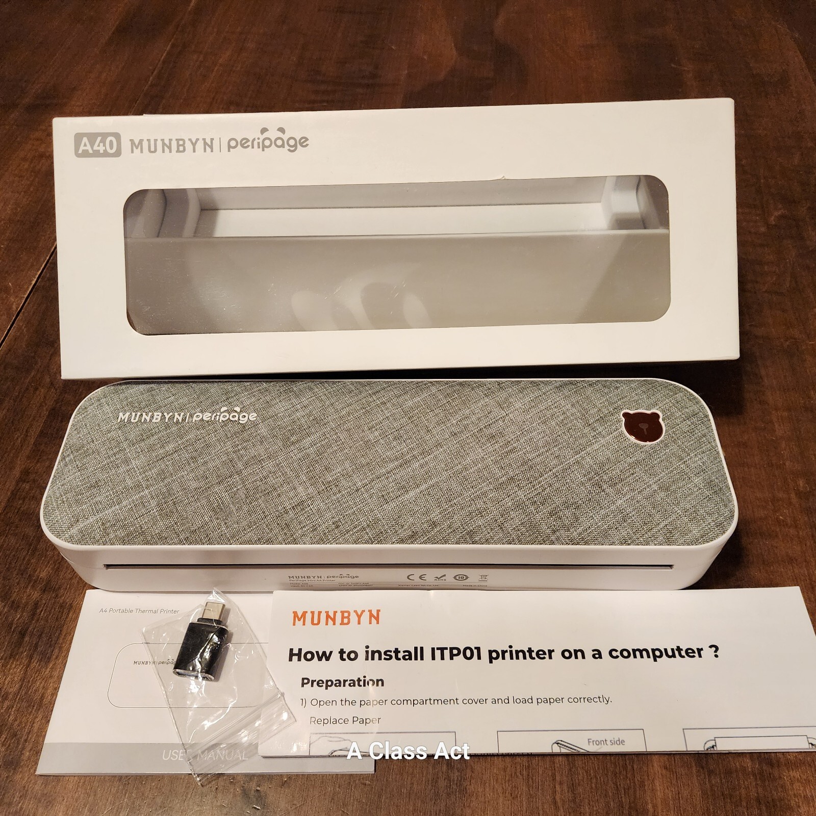Munbyn Peripage A40 Portable Thermal Printer NIB. Our T8749