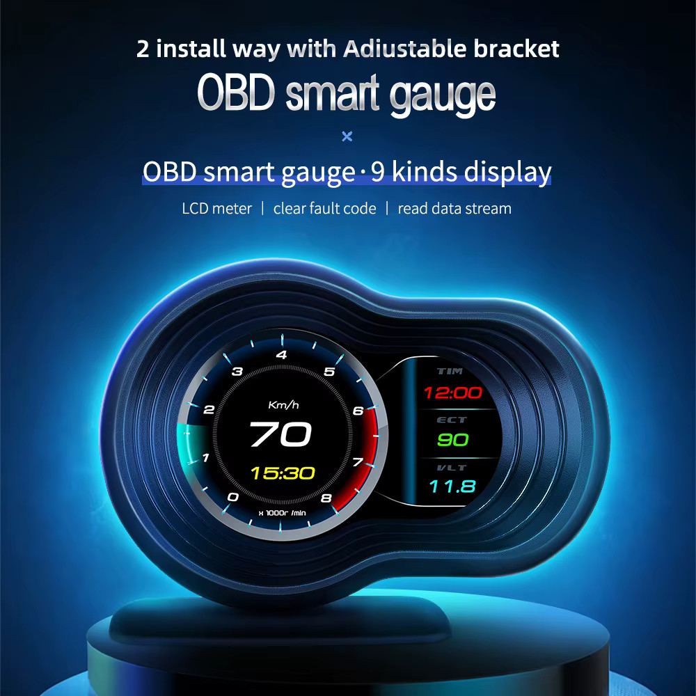 OBD2 GPS HUD Head Up Display Digital Speedometer Car Gauge Wired