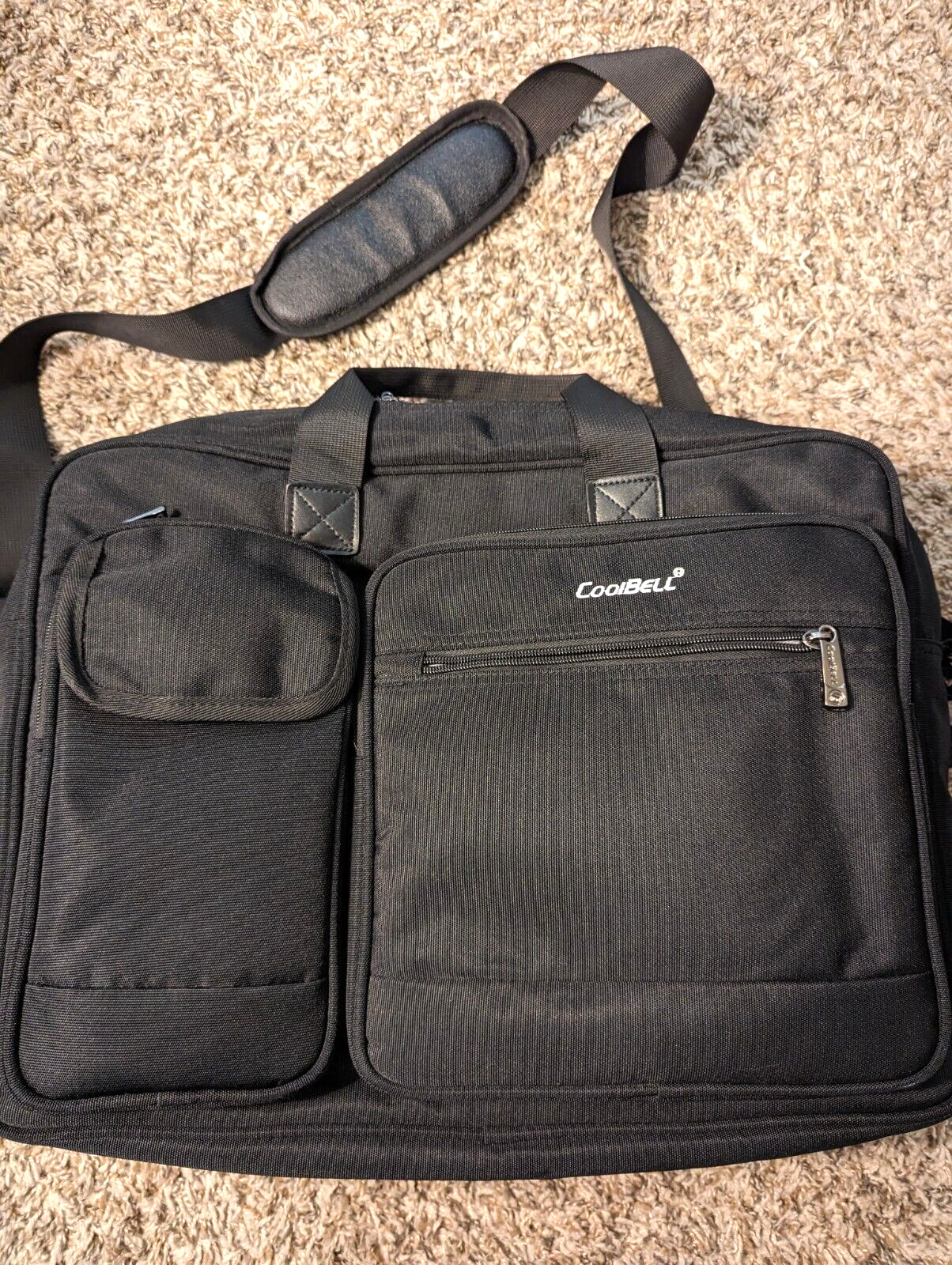 CoolBELL 17.3 Inch Laptop Briefcase Protective Messenger Bag Nylon Shoulder Bag