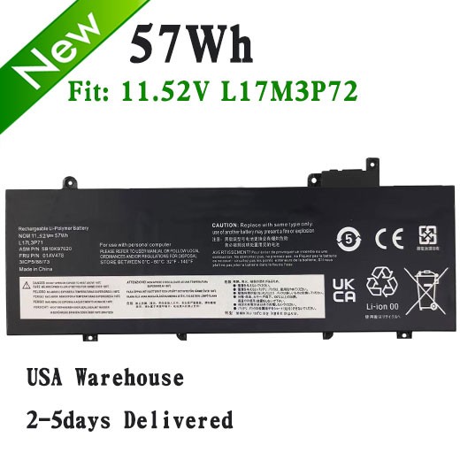 NEW L17M3P72 01AV478 L17L3P71 4950mAh Battery For Lenovo ThinkPad T480S Series