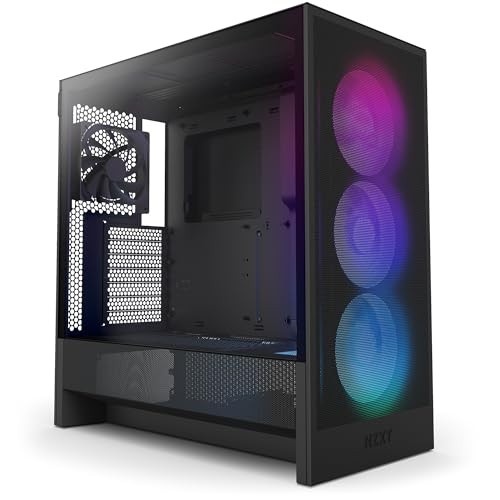 NZXT H5 Flow RGB - Compact ATX Mid-Tower PC Case - Black