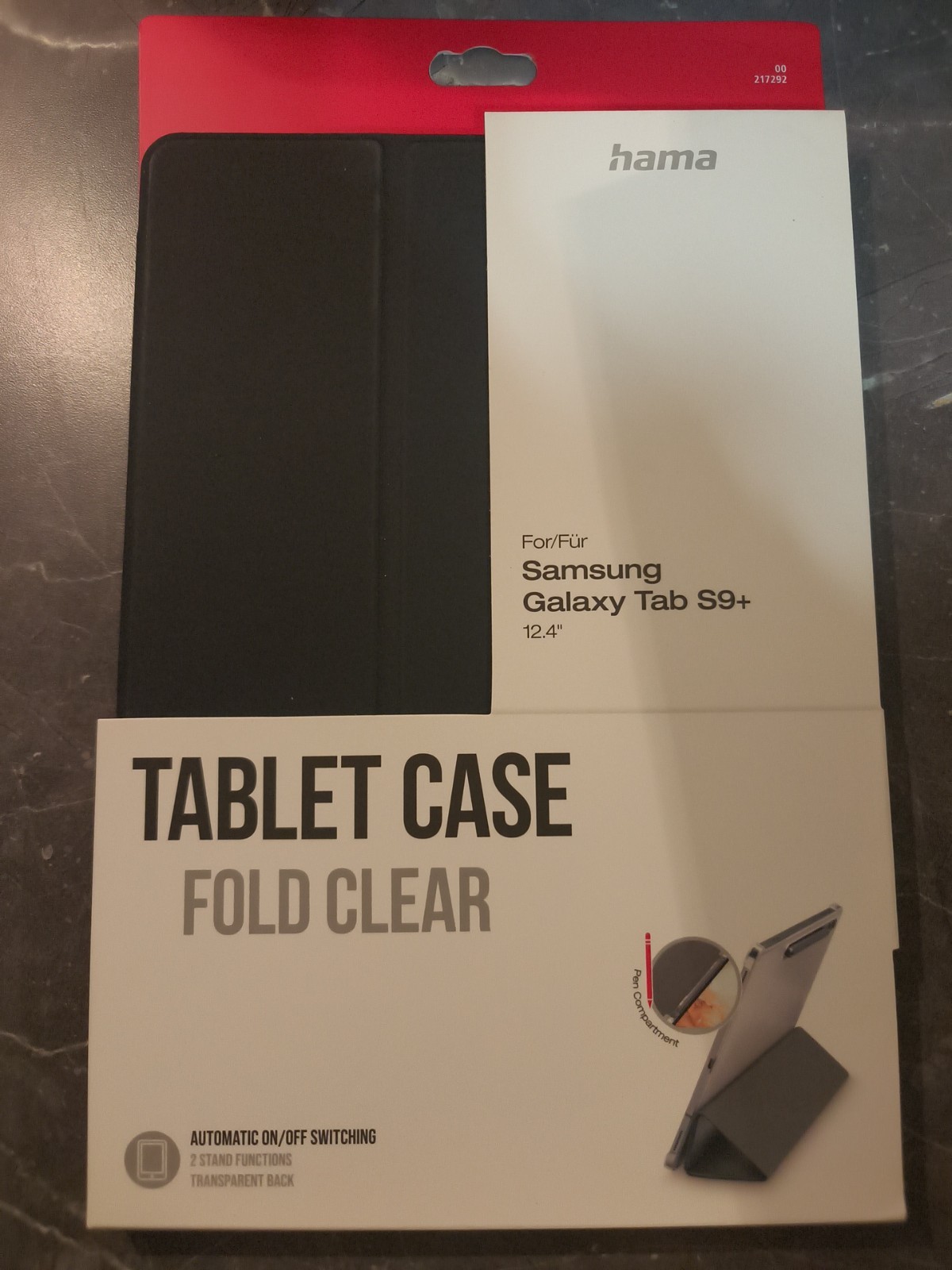 Hama Tablet Case Fold Clear for Galaxy Tab S9+ Cover Black