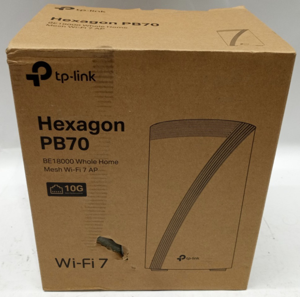 NEW Open Box TP-Link Hexagon PB70 Wi-Fi 7 Mesh Router White N2164 C9