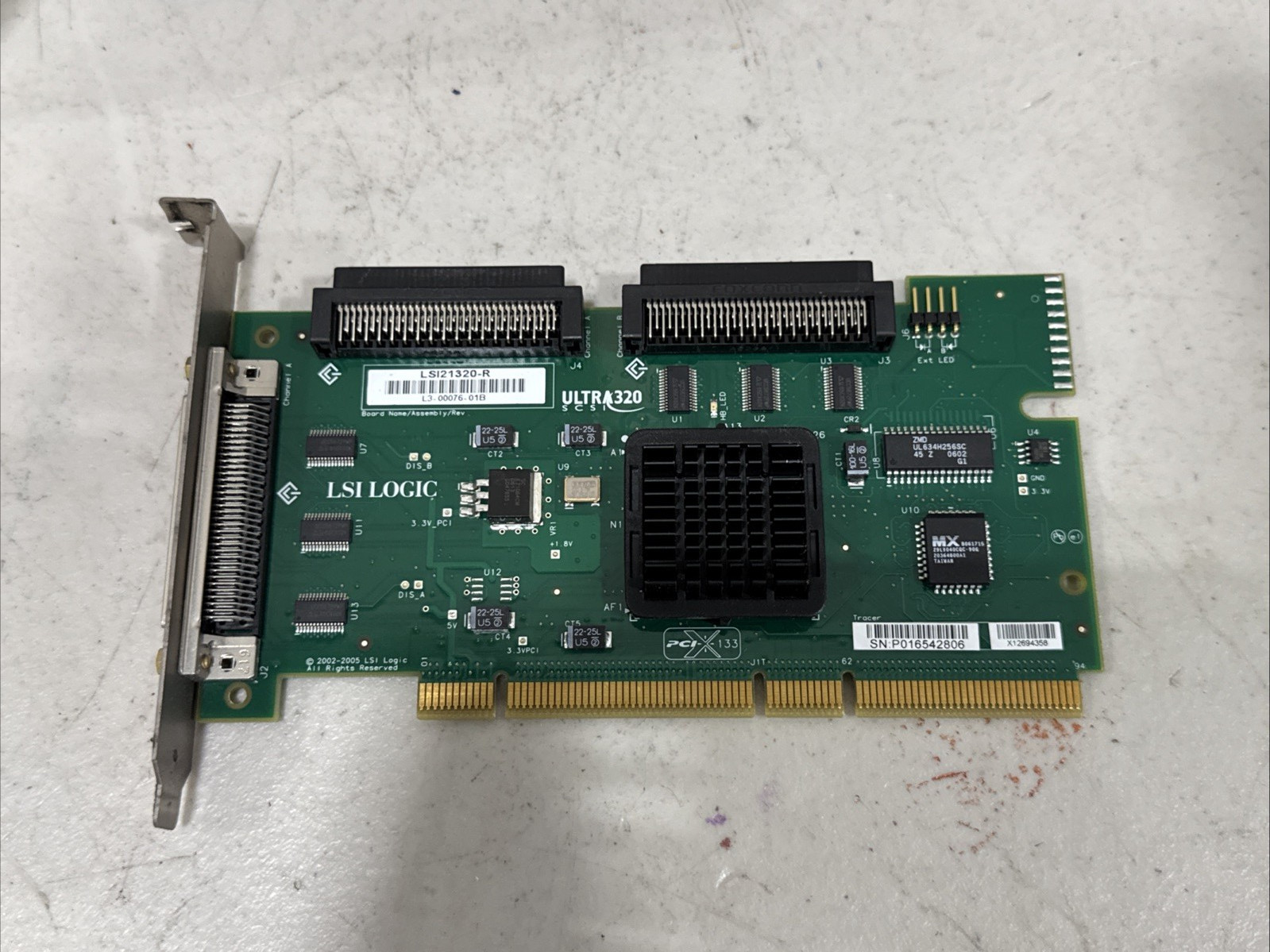 LSI Logic LSI21320-R Ultra320 SCSI PCI-X Controller Card - Full Height RAID