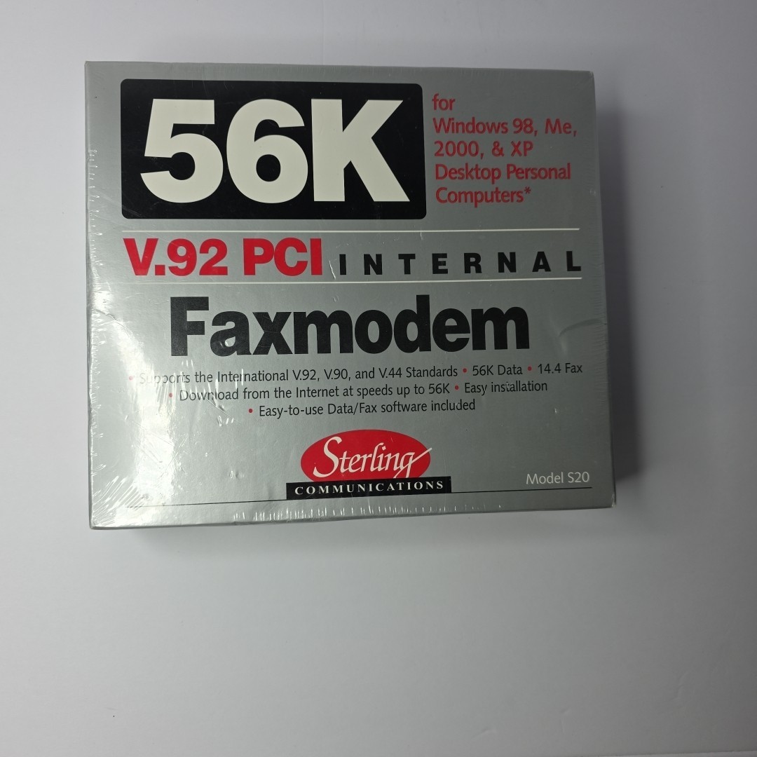 56k V.92 PCI INTERNAL FAX MODEM / Sterling communications/ Model S20 / NOS