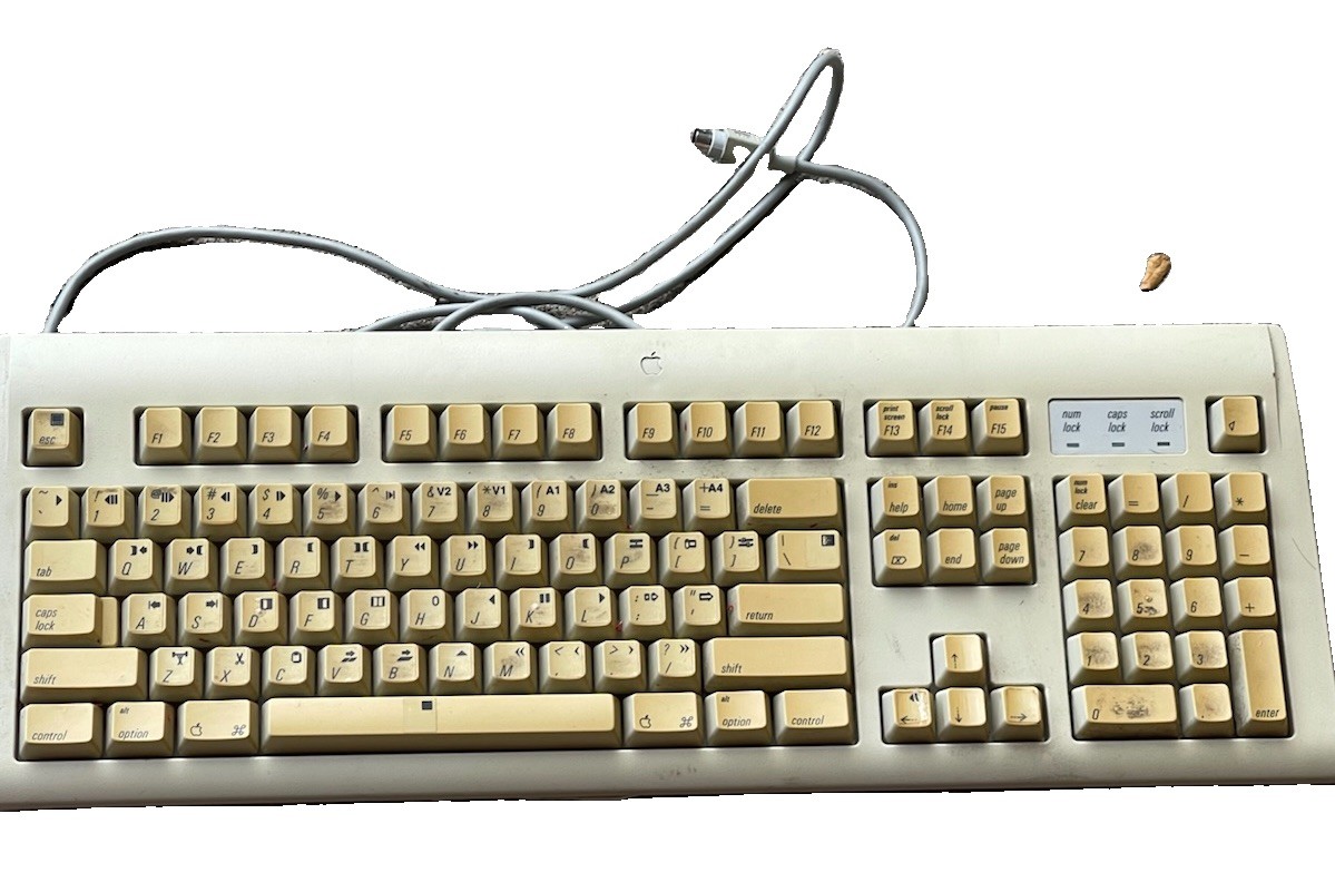 Vintage Apple Design Keyboard Model M2980 Macintosh 1994 Untested