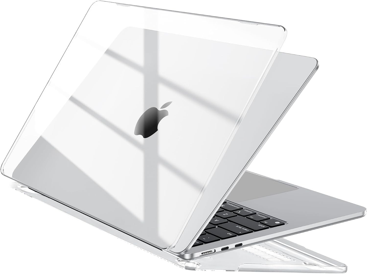 Sleek Anti-Fingerprint Crystal Clear Cover for MacBook Air 15'' Models 2023-2026