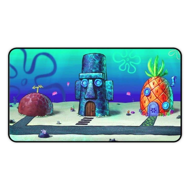 Spongebob Houses Gaming Mouse Pad Desk Mat Accessories