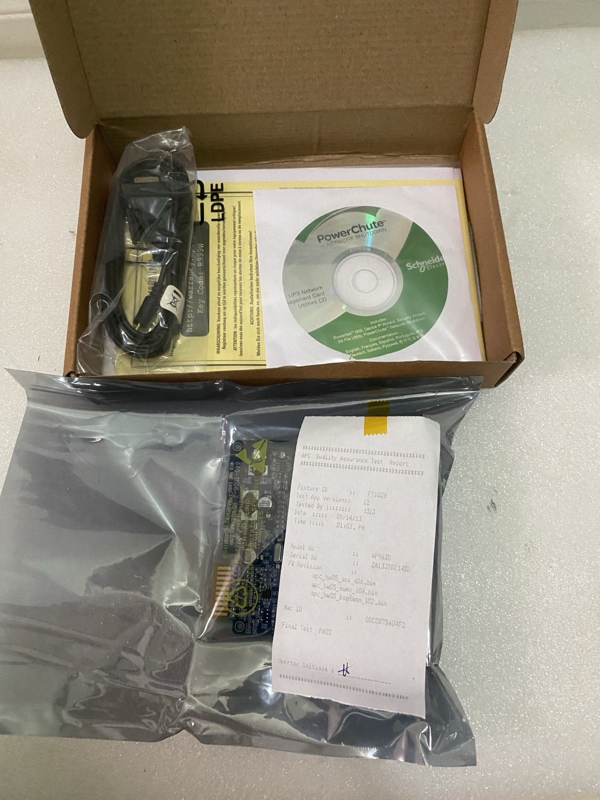 APC AP9630 UPS Network Management Card 2 NMC2 Remote Monitoring New Open Box