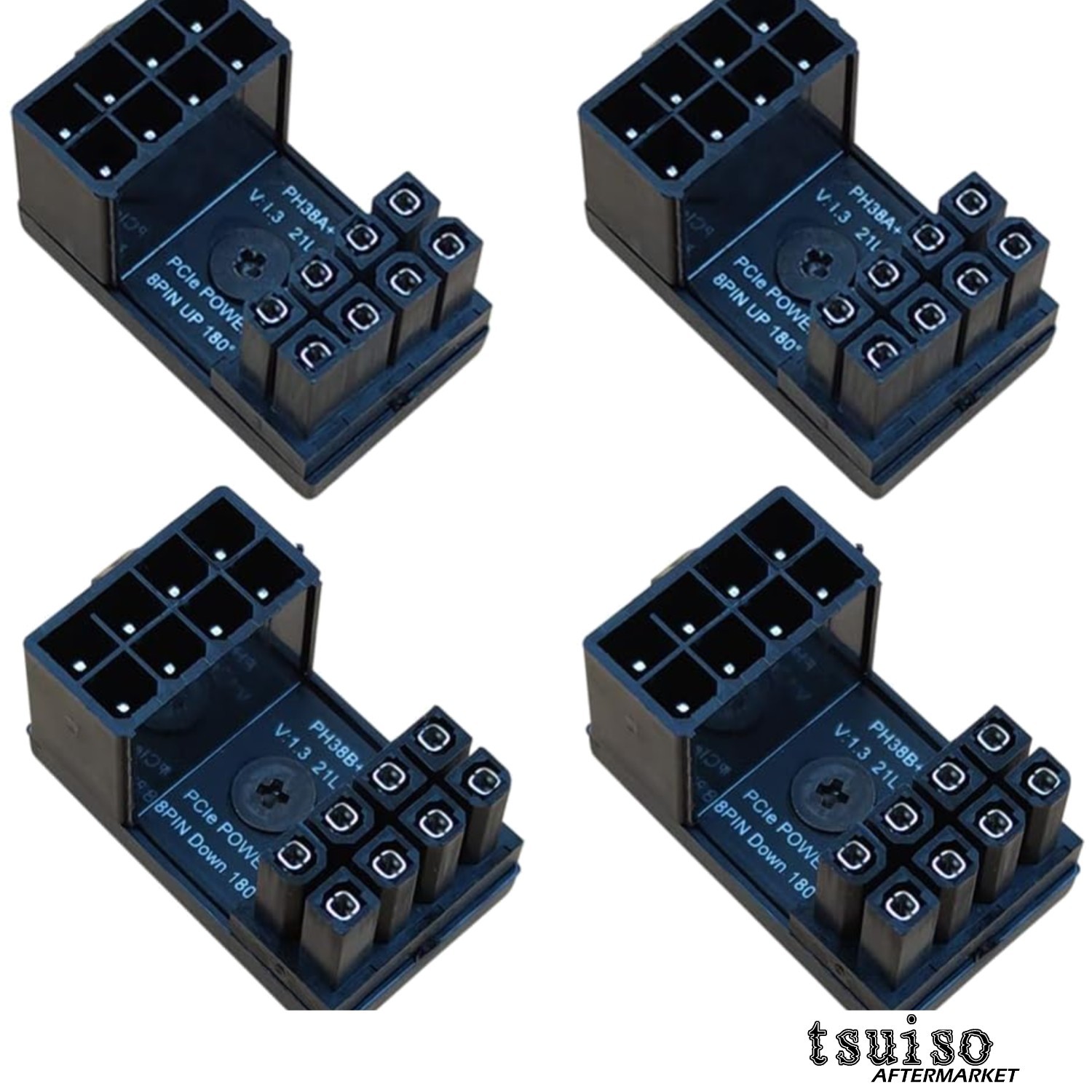 PCIe 8 Pin 180 Degree Angle Power Adapter - Perfect for Graphics Cards