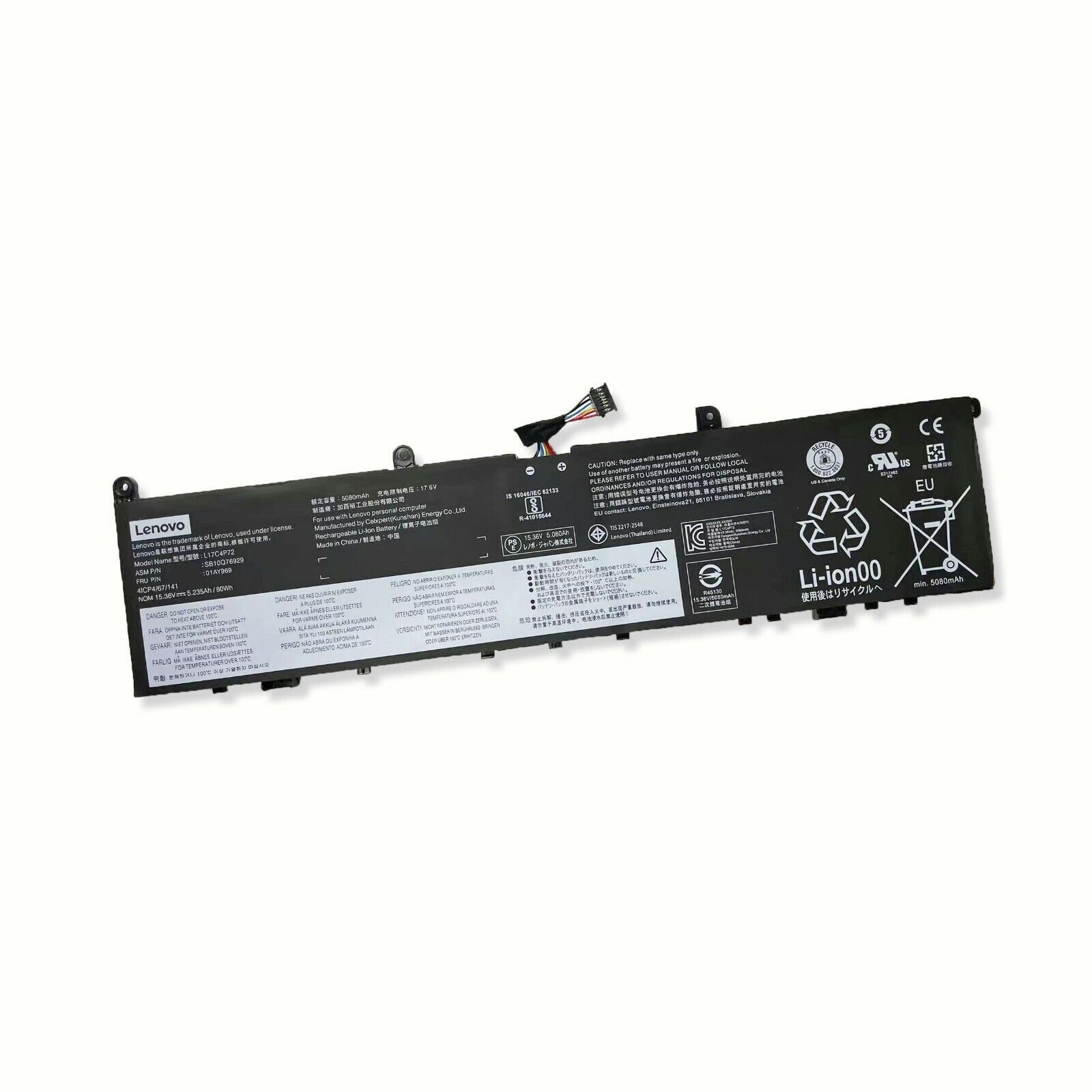Genuine Laptop L17C4P72 L17M4P72 L18M4P71 Battery for Think-Pad P1 X1 Extreme
