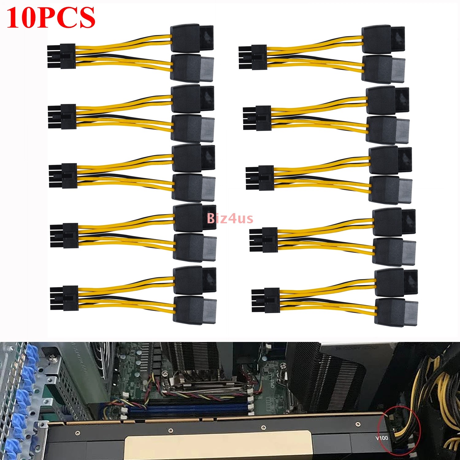 10PACK Dual 8p to 8pin Graphics Power Cable 030-0571-000 Tesla K80 M60 M40 P100