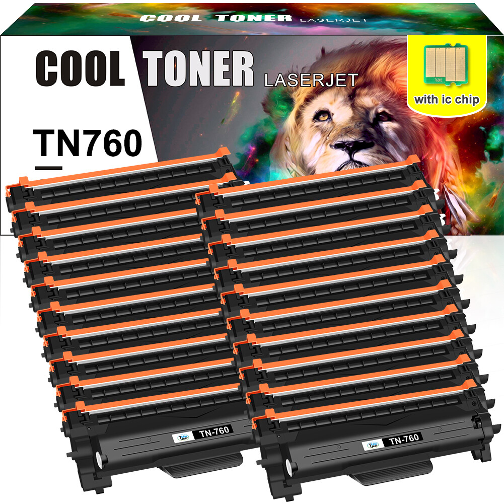 20PK Compatible With Brother TN760 Toner Cartridge MFC-L2750DW HL-L2395DW TN-760