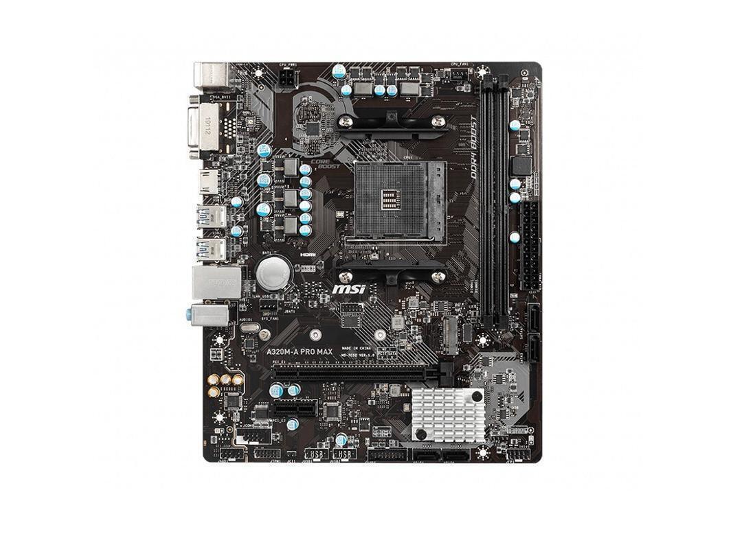 For MSI A320M-A PRO MAX motherboard A320M AM4 2*DDR4 32G DVI M-ATX Tested ok