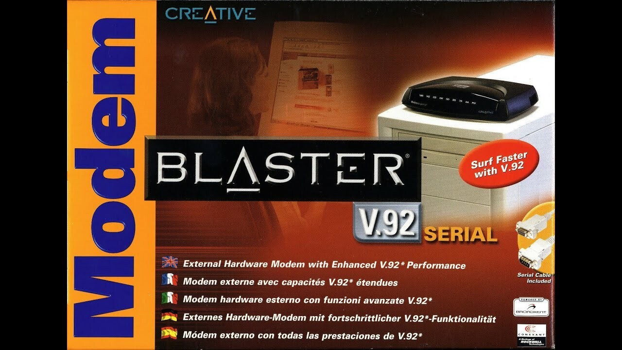 MODEM BLASTER V.92 VINTAGE RETRO TECH - Original Modem New in Box