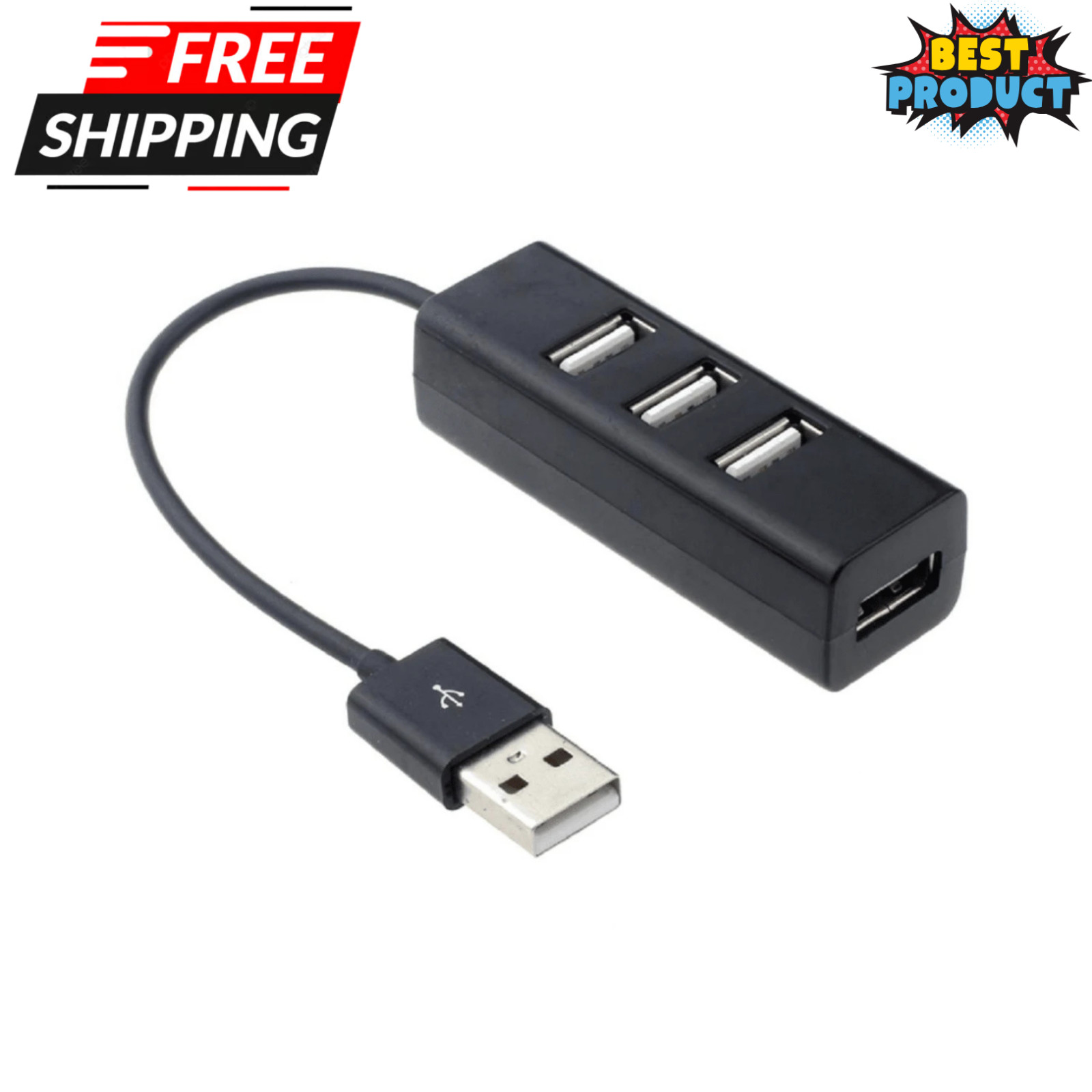 1pc Mini USB Hub Extensions 4 Port USB Hub Expander Adapter Station Ports Laptop