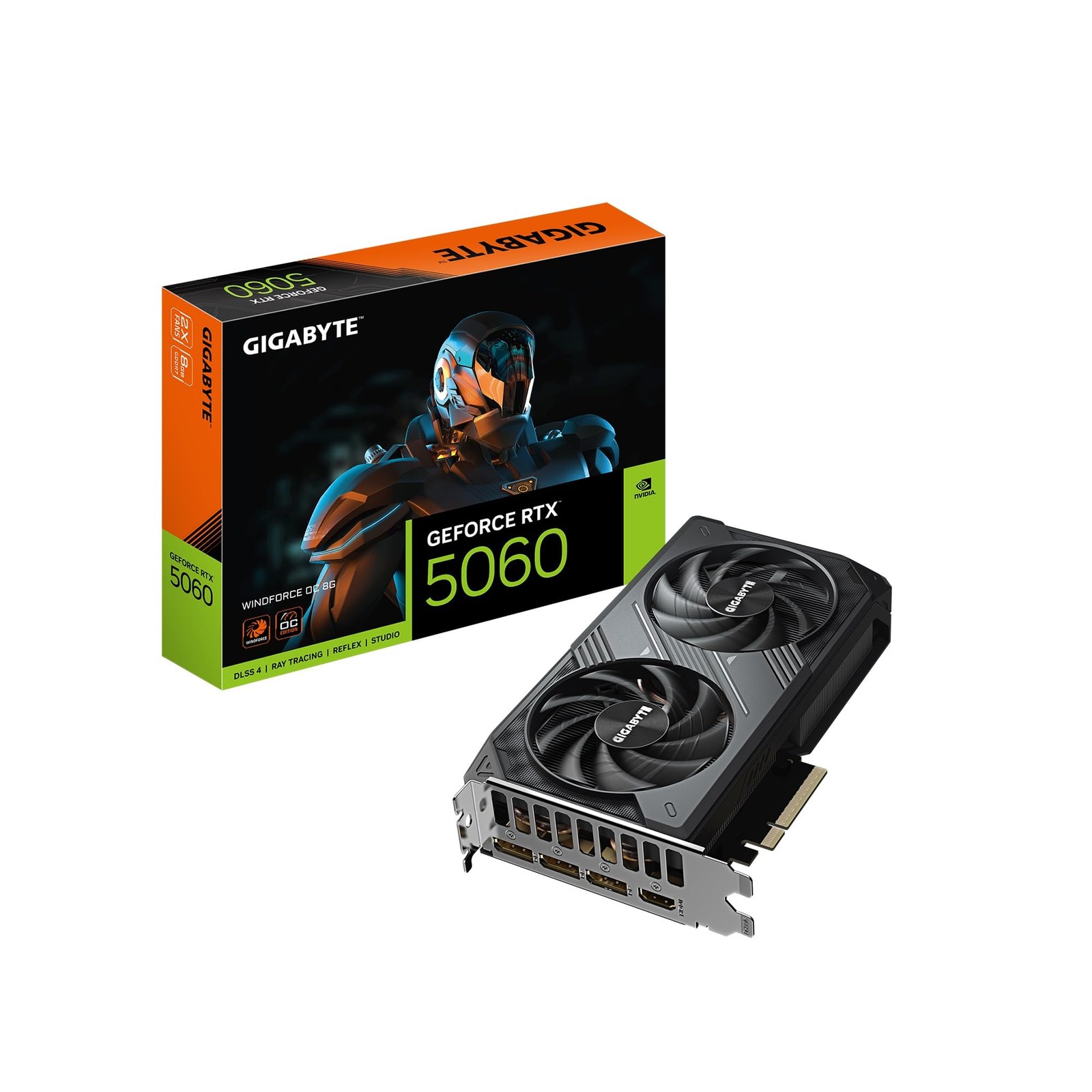 Gigabyte GVN5060WF2OC8GD GeForce RTX 5060 WINDFORCE OC 8GB Graphics Card