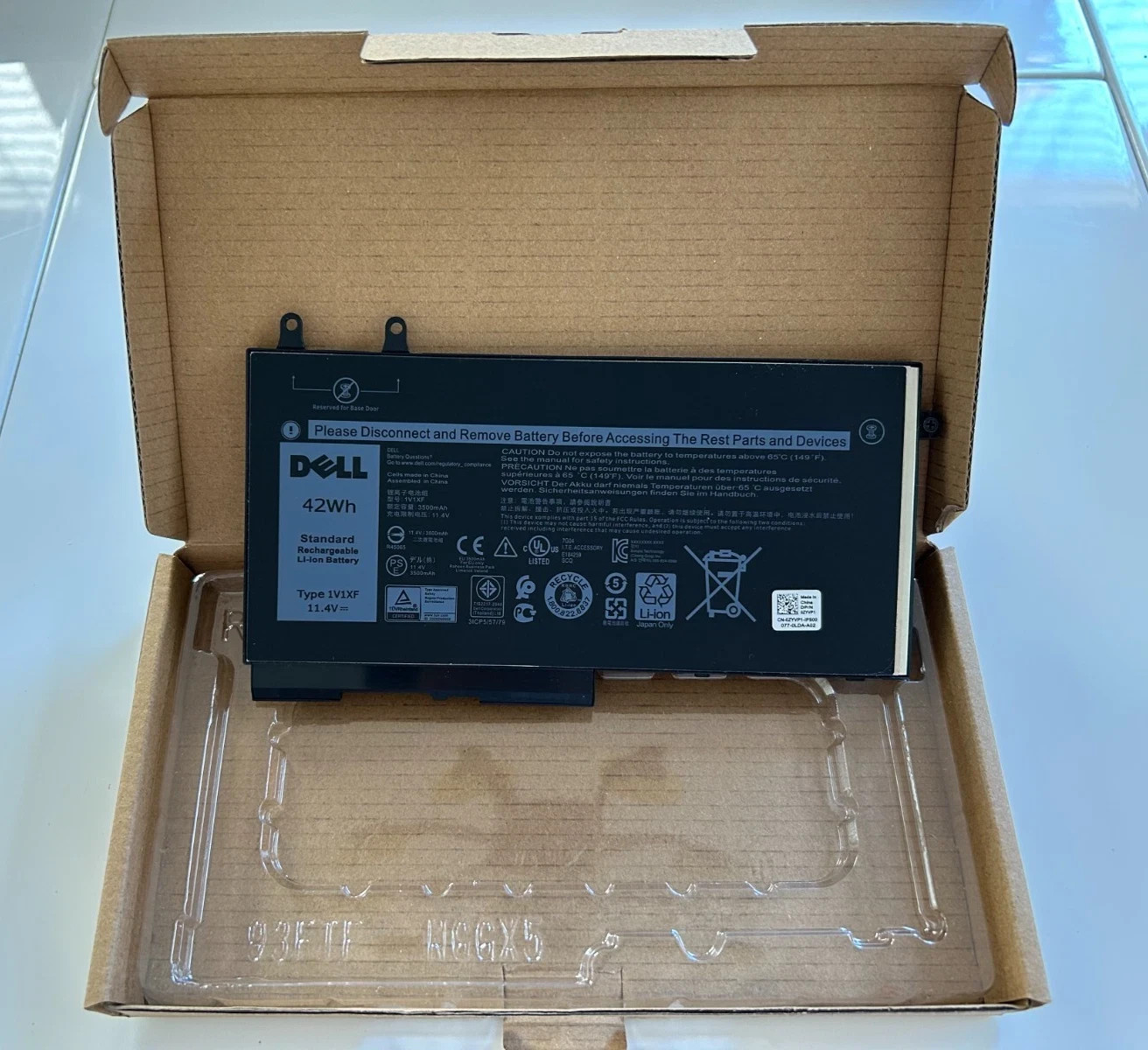 OEM Genuine 42WH 1V1XF Battery For Dell Precision 3540 3550 Latitude 5400 XV8CJ