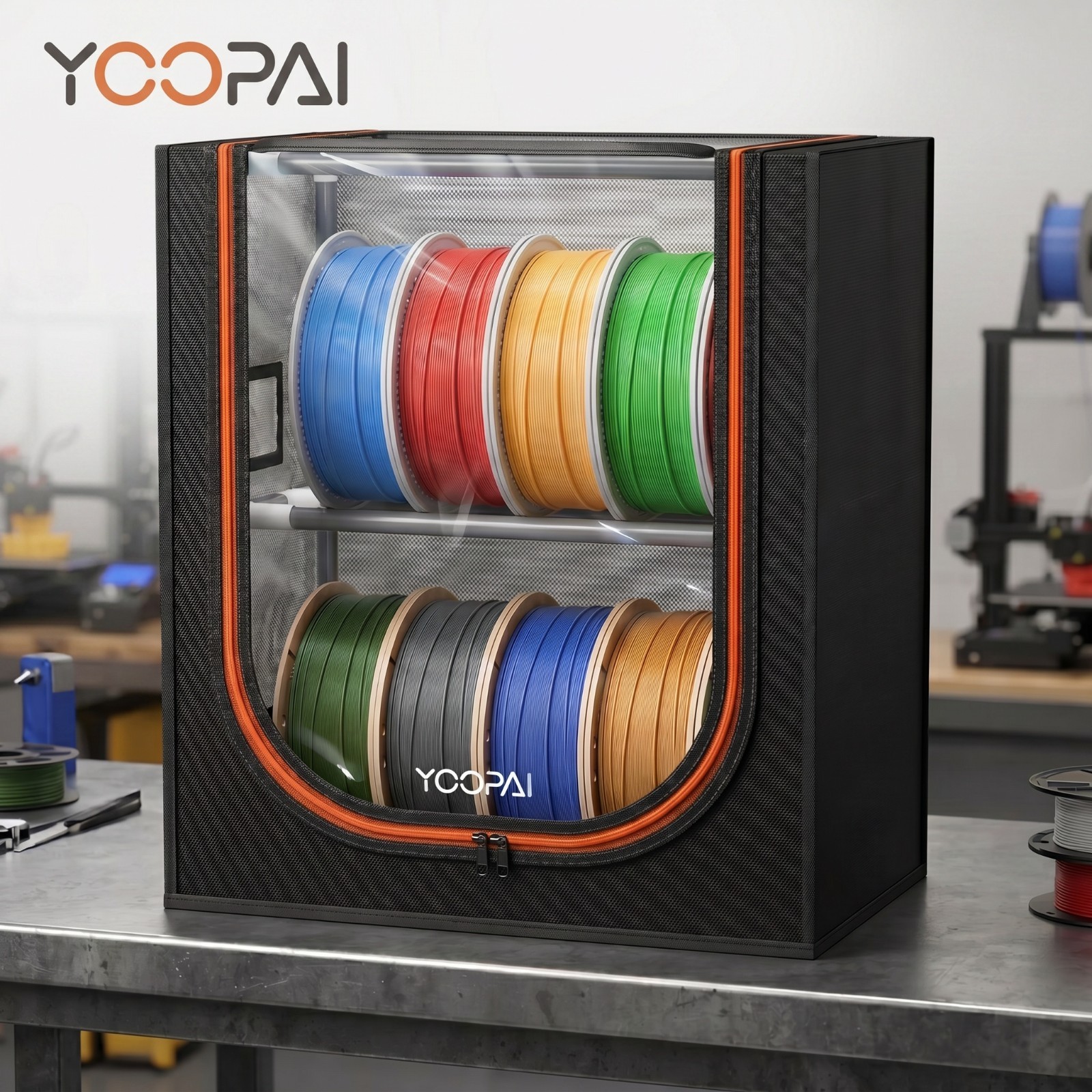 YOOPAI 3D Filament Storage Cover 10 roll Cloth for 1kg Moistureproof Organizer