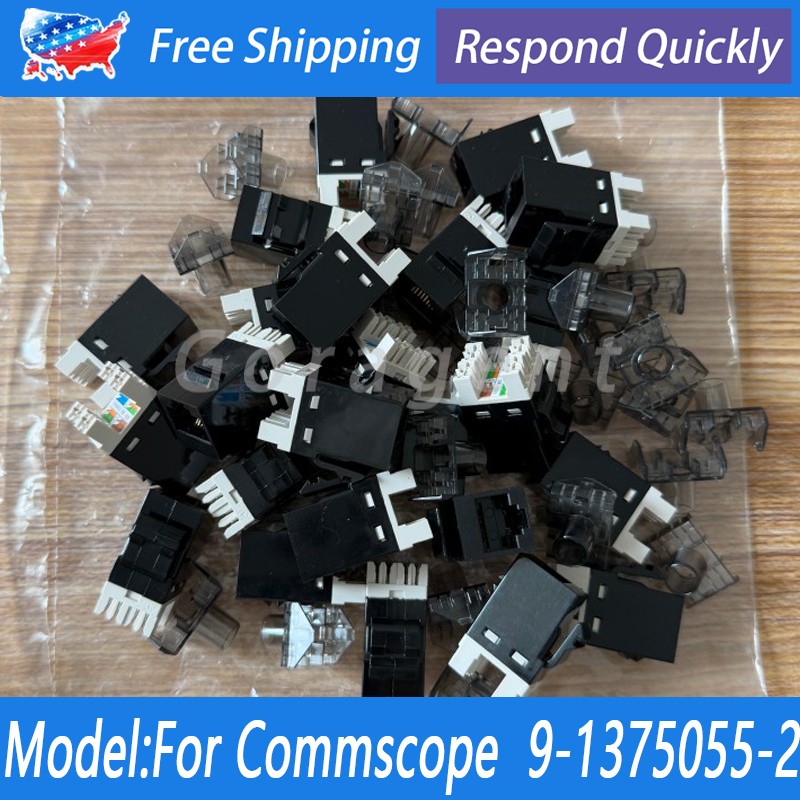 24PCS For Commscope Category 6 Gigabit RJ45 CAT6 Network Jack Black 9-1375055-2
