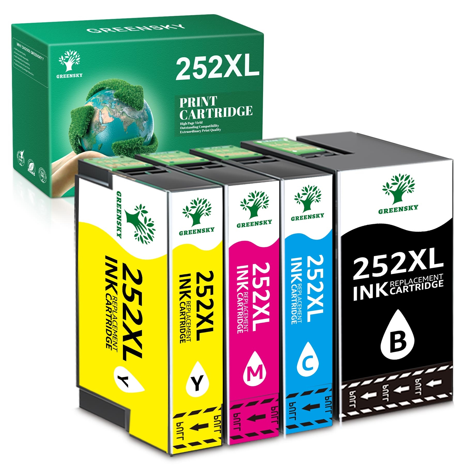 4-10P T252XL 252 XL 252XL Ink Cartridge For Epson WorkForce WF7610 WF7710 WF7110