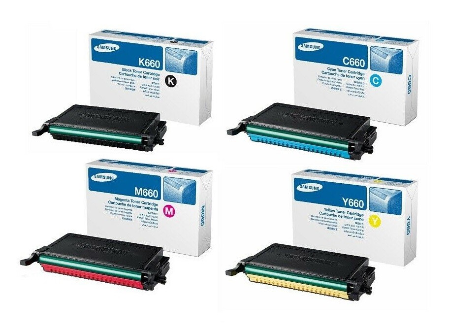 4 GENUINE Toner SAMSUNG CLP-610 CLP-660 CLX-6210 6240 / Y660B M660B C660B K660B