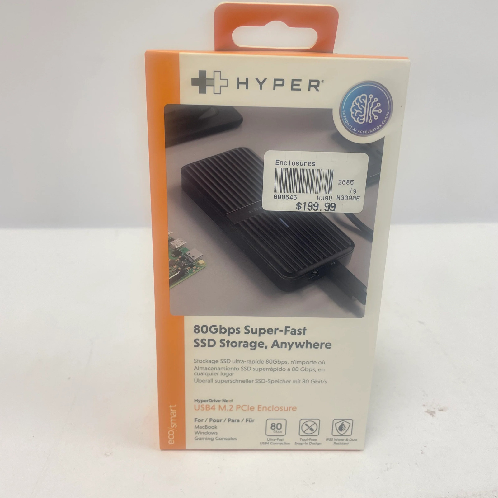 New Hyper HyperDrive Next USB4 M.2 PCIe Enclosure SSD Storage HYPERDRIVE NEXT 