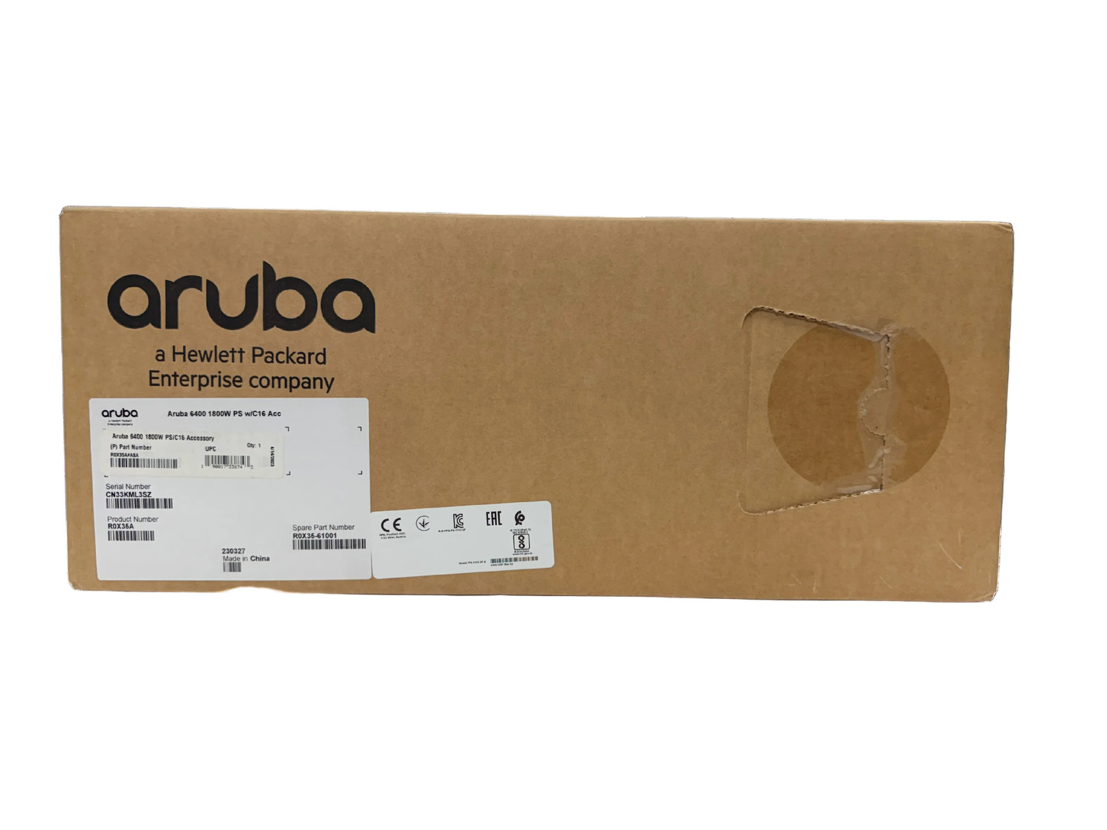 HPE Aruba 6400 1800W Power Supply R0X35-61001 R0X35A