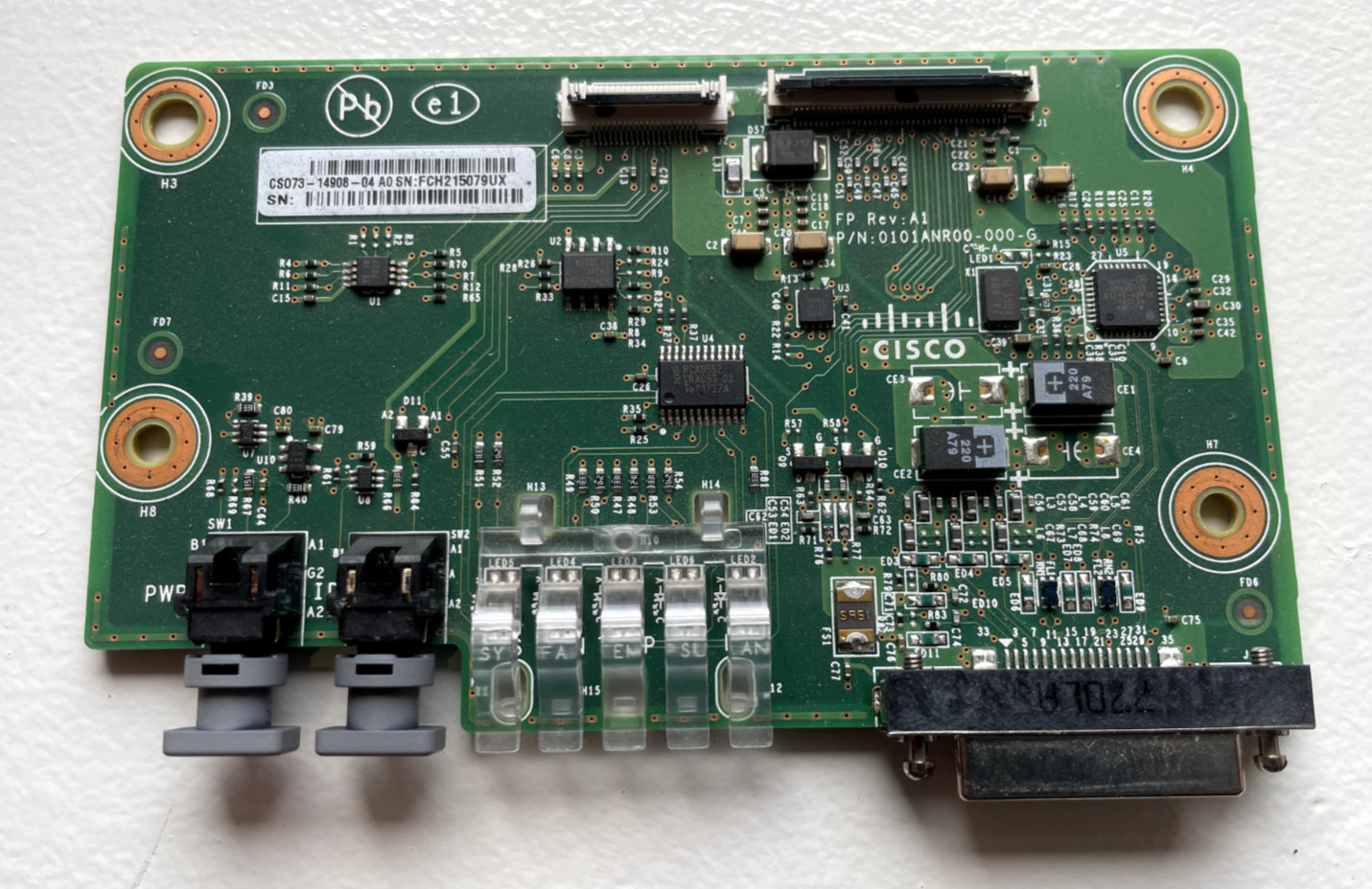 Cisco UCS C220 M4 Front Panel Switch Card CS073-14908-04 w/ Ribbons