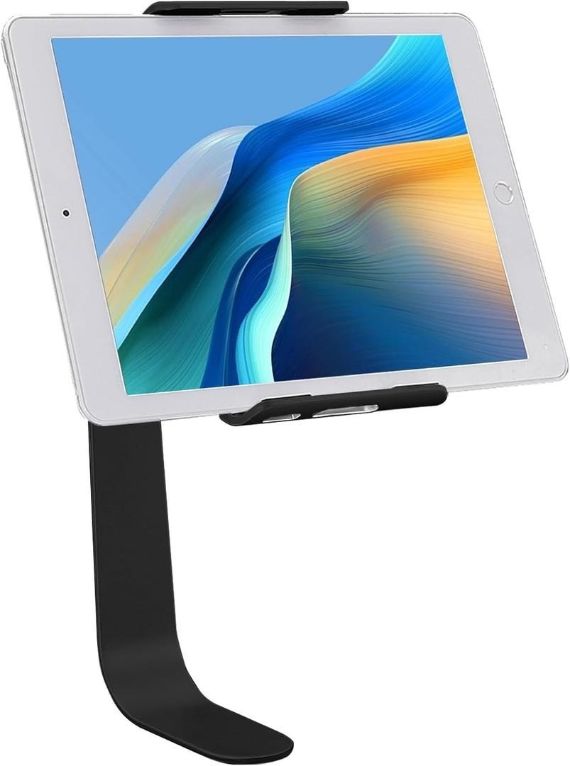 Home Theater Seating Series Swivel Tablet and Cell Phone Holder Black 