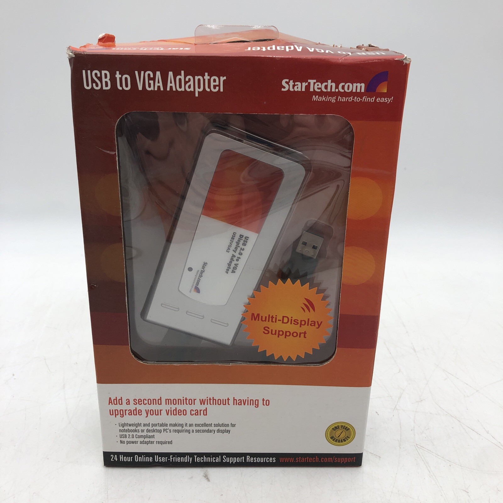 StarTech USB2VGA2 USB 20 to VGA Display Adapter OPEN BOX A G1N