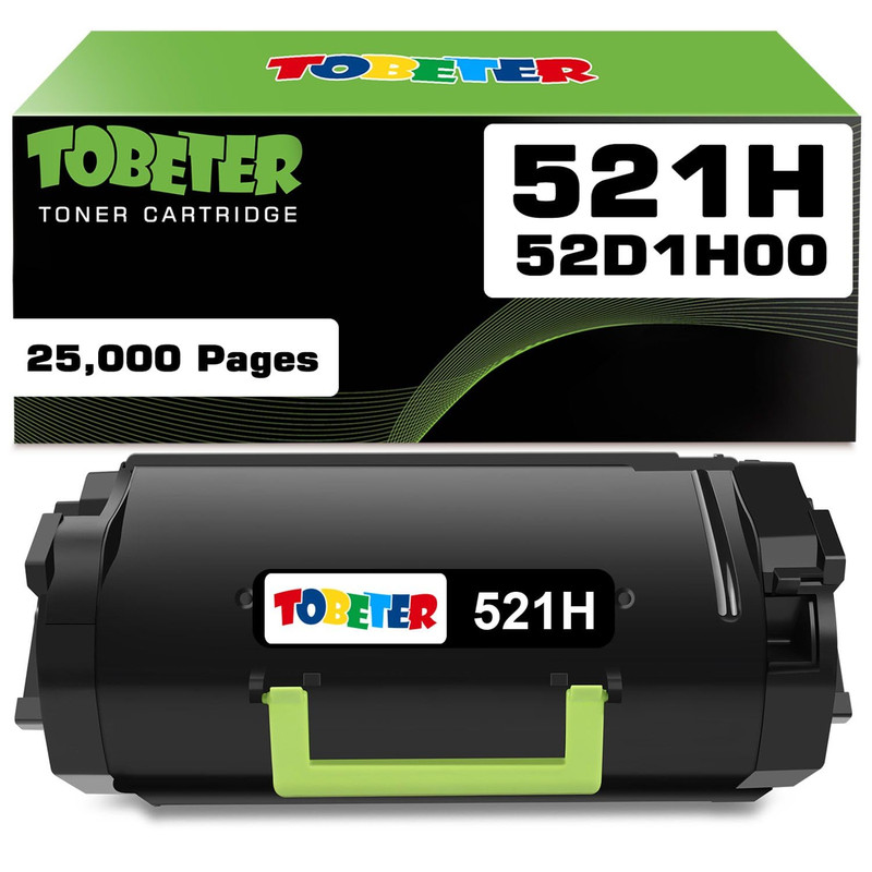 Tobeter 52D1H00 521H Toner Replacement For Lexmark 52D1H00 Toner Cartridge For