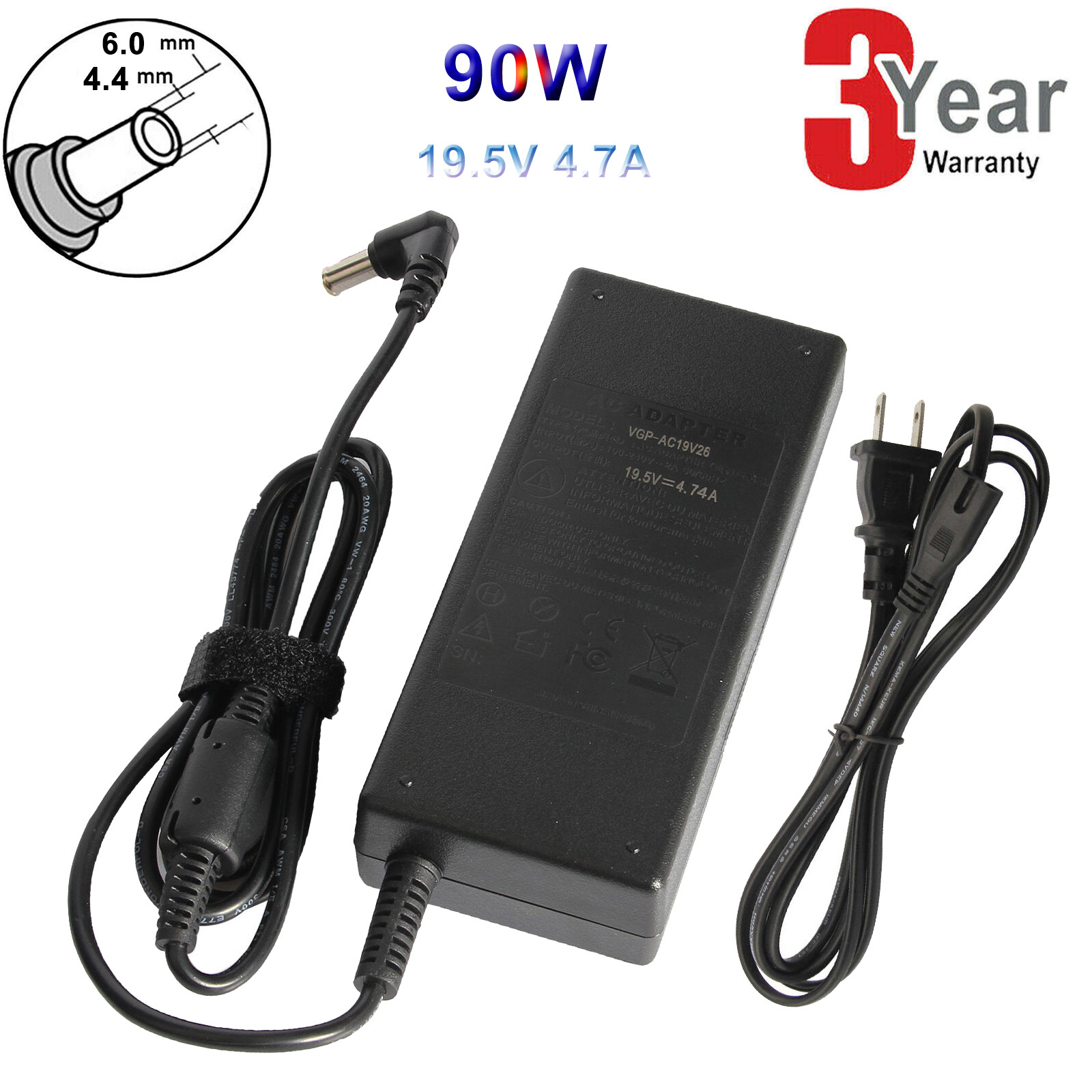 90W AC Adapter Power Charger for Sony Vaio PCG-61411L PCG-61511L PCG-61611L 