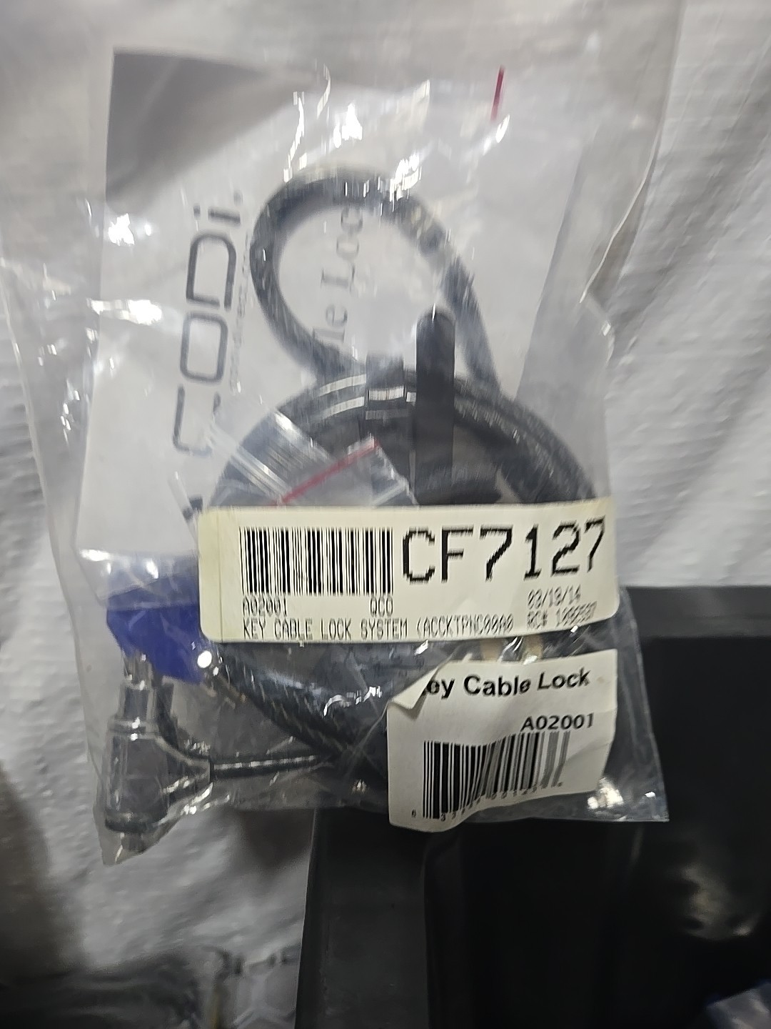 NEW - CODI A02001 Security Laptop Key Cable Lock