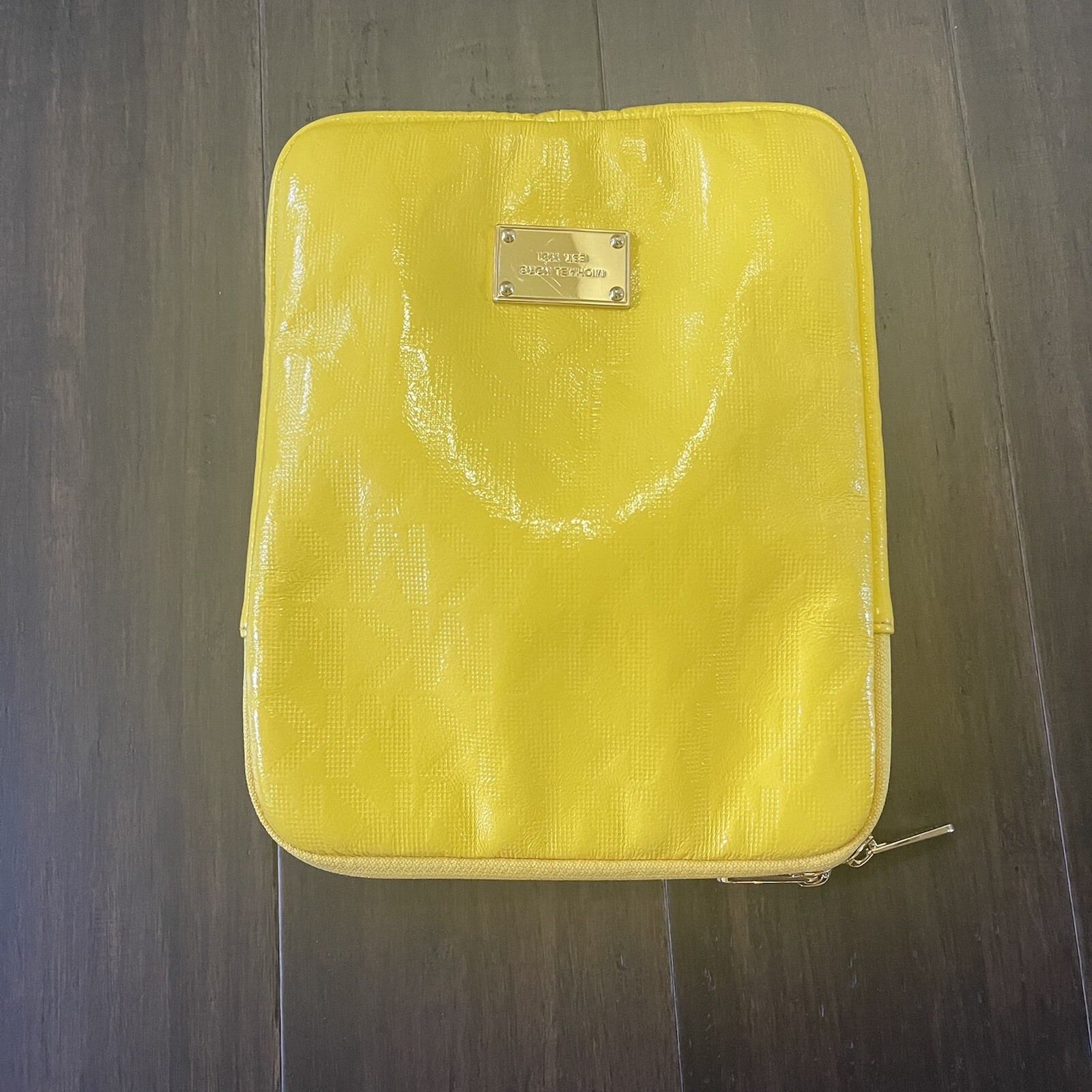 Michael Kors Electronics Citrus Yellow MG Logo Leather iPad Case/Cover