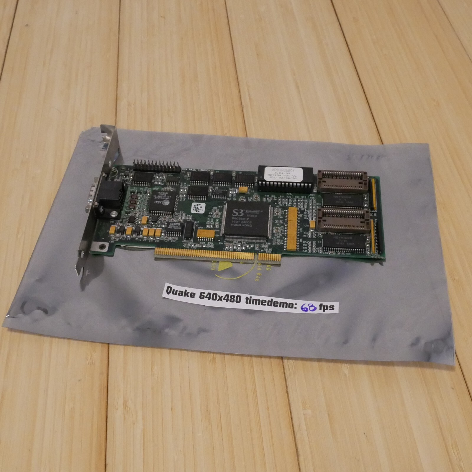 Number Nine 9FX Motion 531 S3 868 PCI VGA Video Card DOS - Tested 03