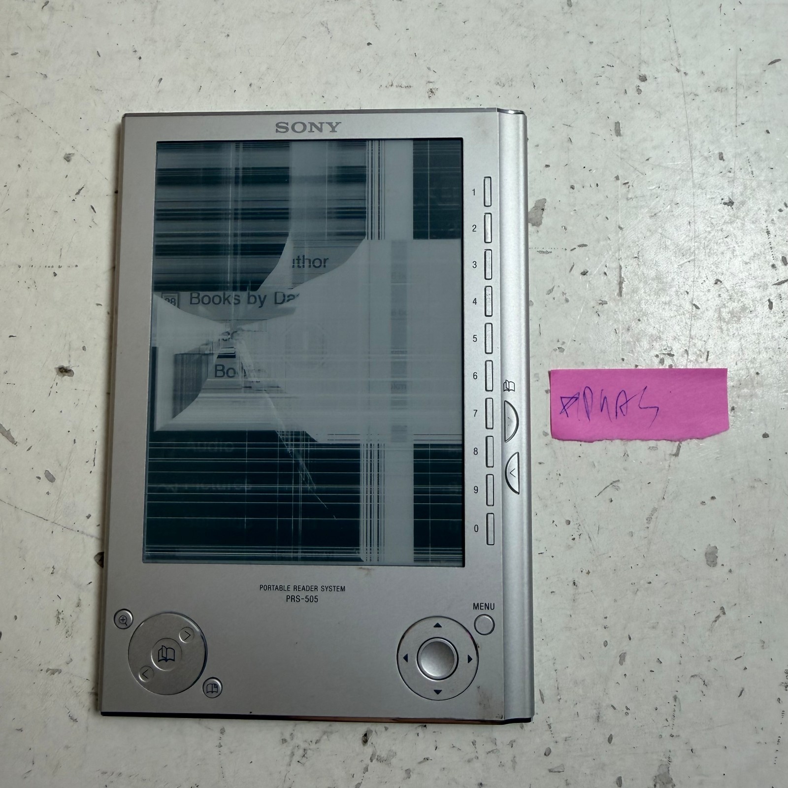 Sony PRS-505 Silver 6" E Ink Display Portable E-Reader System - DAMAGED