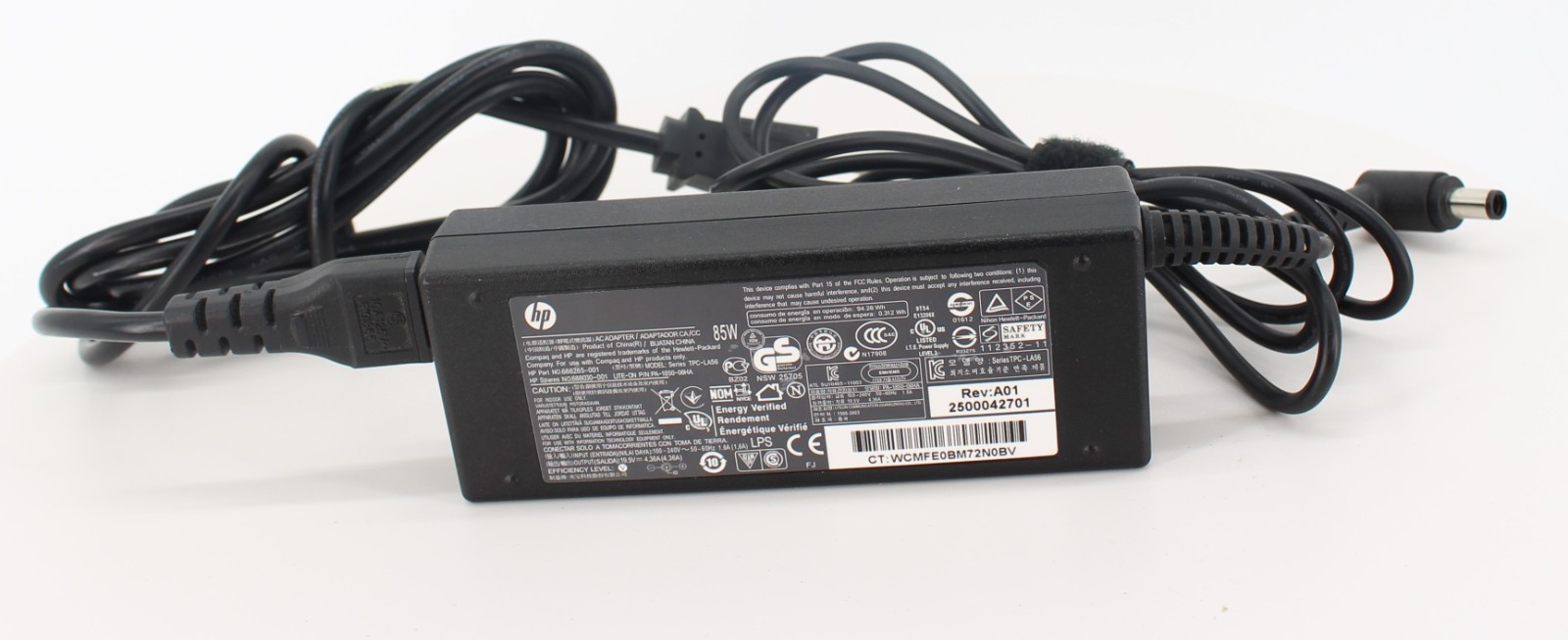 Genuine 85W HP AC Adapter Model TPC-BA56 P/N 666265-001 19.5V 4.36A OEM Charger