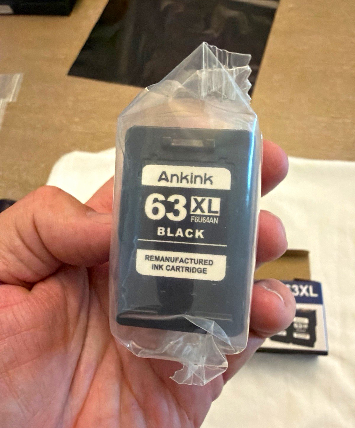 ANKINK 63XL Black Ink Cartridge High Yield NEW Sealed 1 Pack