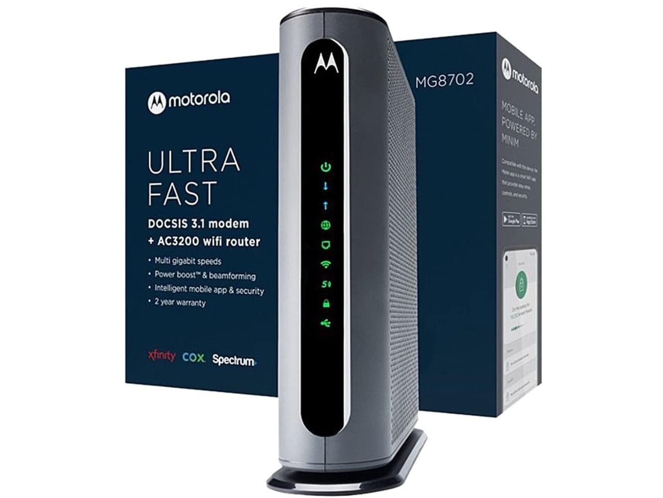 Motorola MG8702 | DOCSIS 3.1 Cable Modem + Wi-Fi Router (High Speed Combo