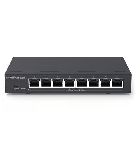 Engenius Technologies ENGECS208L 8-Port 2.5G Managed Switch Black