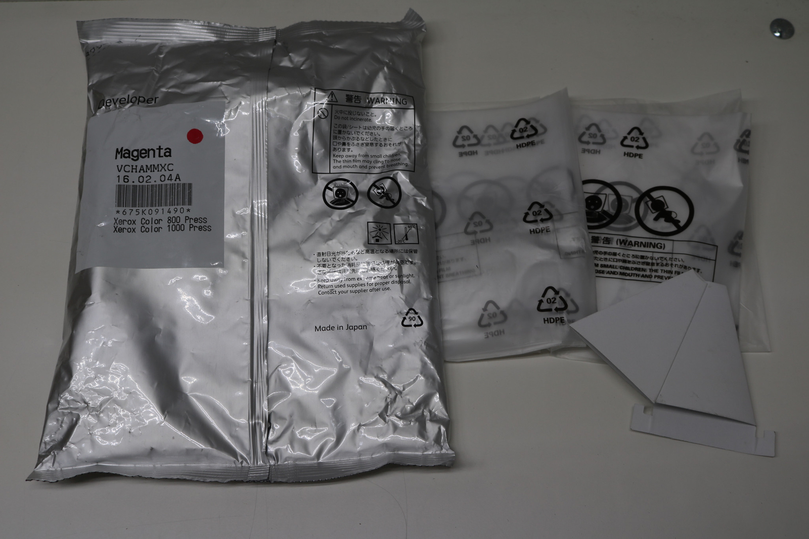 Xerox Genuine OEM Color 800 1000 Press Developer 005R00744 Magenta Bottle