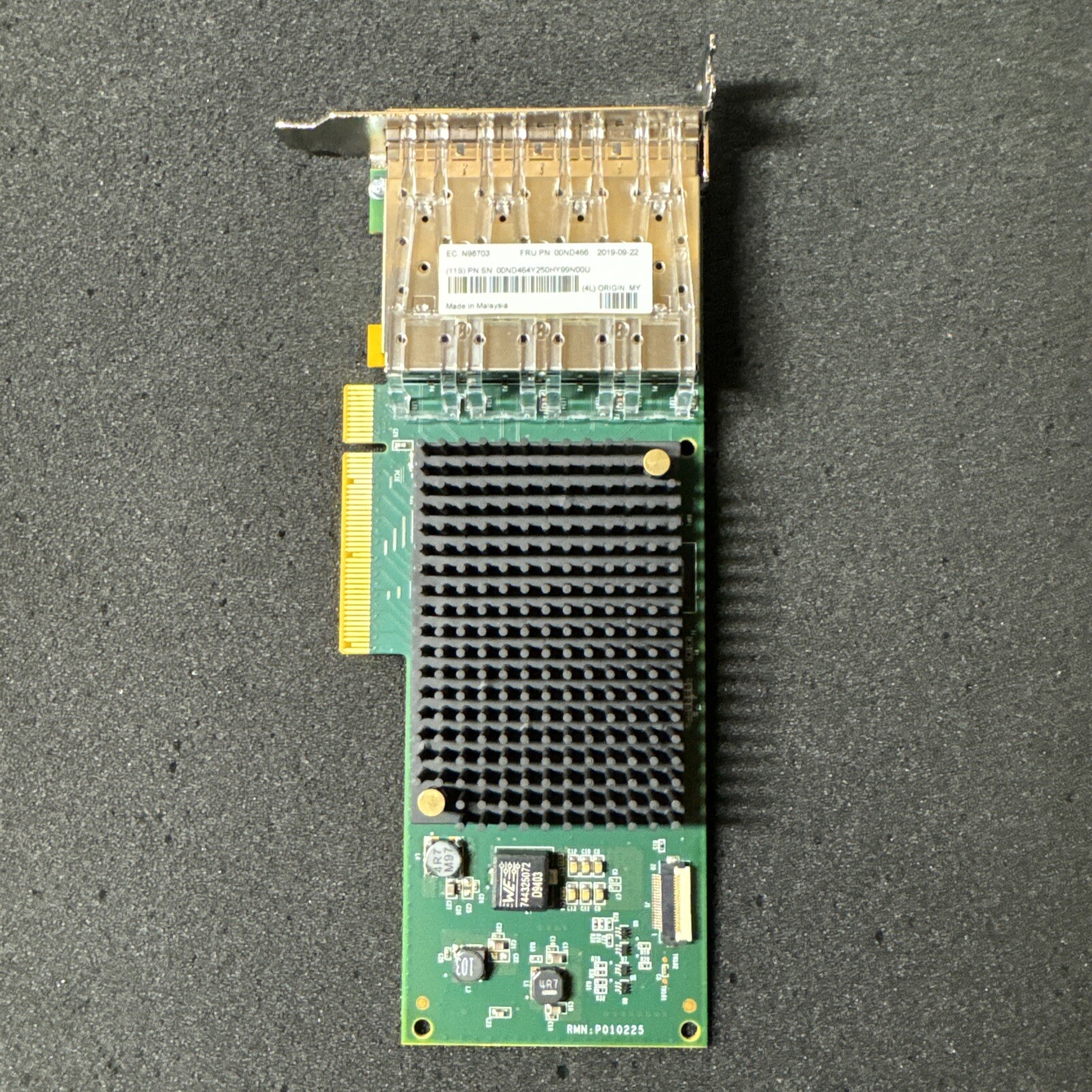 IBM 00RX863 4-port LP 10Gbps FC SR NIC HBA P010225-41D  NO GBICs 2CE3 00ND464