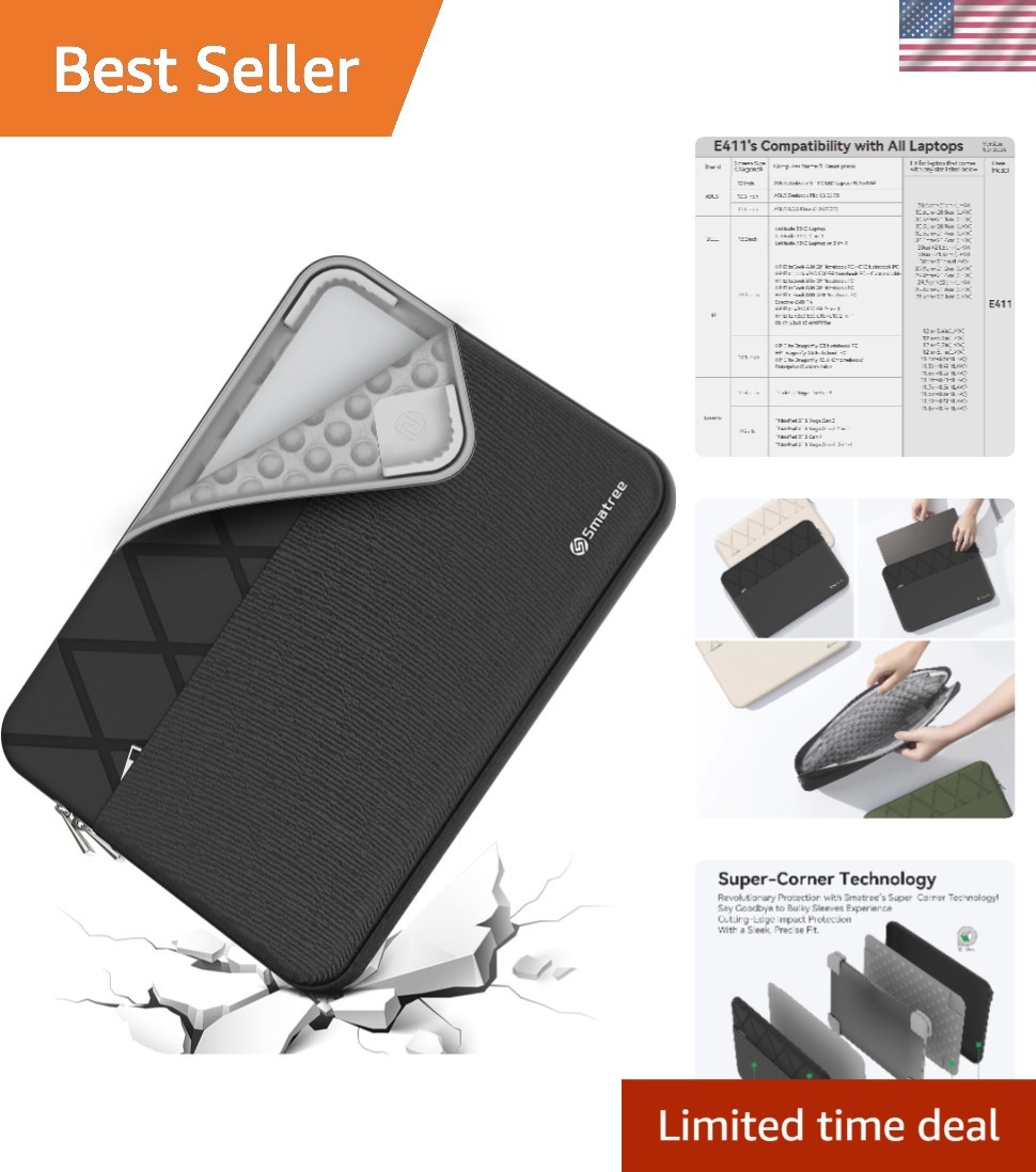 Water-Resistant 13-14 Inch Laptop Sleeve for ASUS Zenbook - Geometric Design